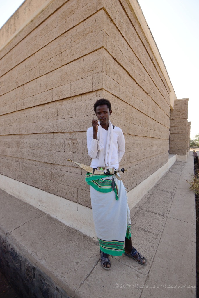 A typical look of an Afar man with his sword