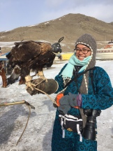 At the 10th Eagle Hunter festival in Ulan Baator
